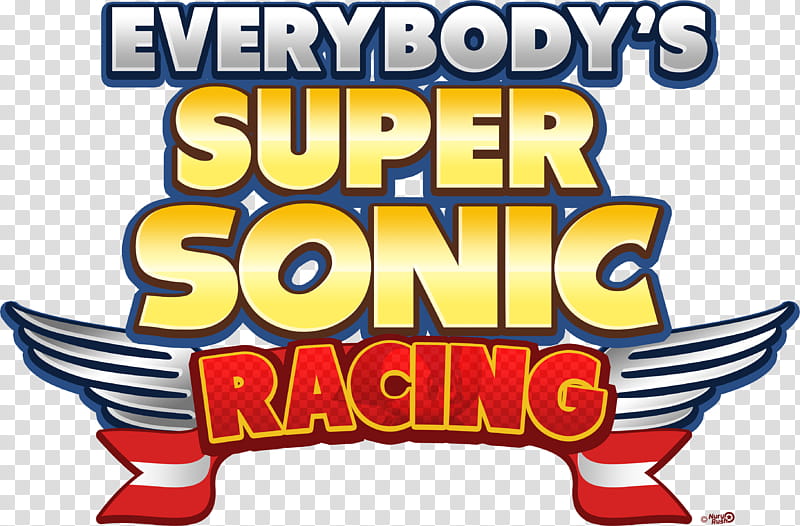 Everybody Super Sonic Racing Logo transparent background PNG clipart