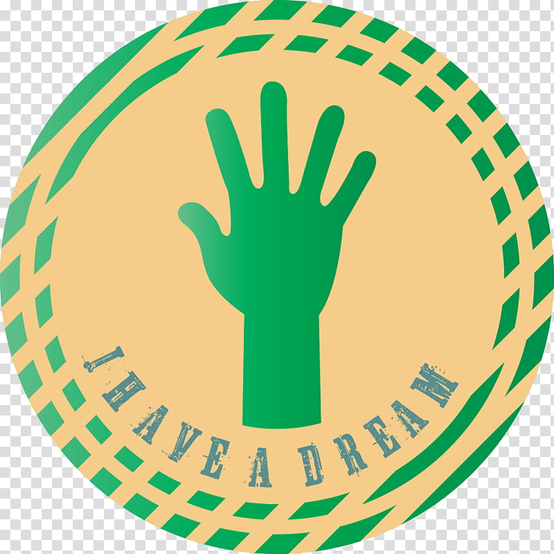 MLK Day Martin Luther King Jr. Day, Martin Luther King Jr Day, Green, Gesture, Hand, Circle, Symbol, Logo transparent background PNG clipart