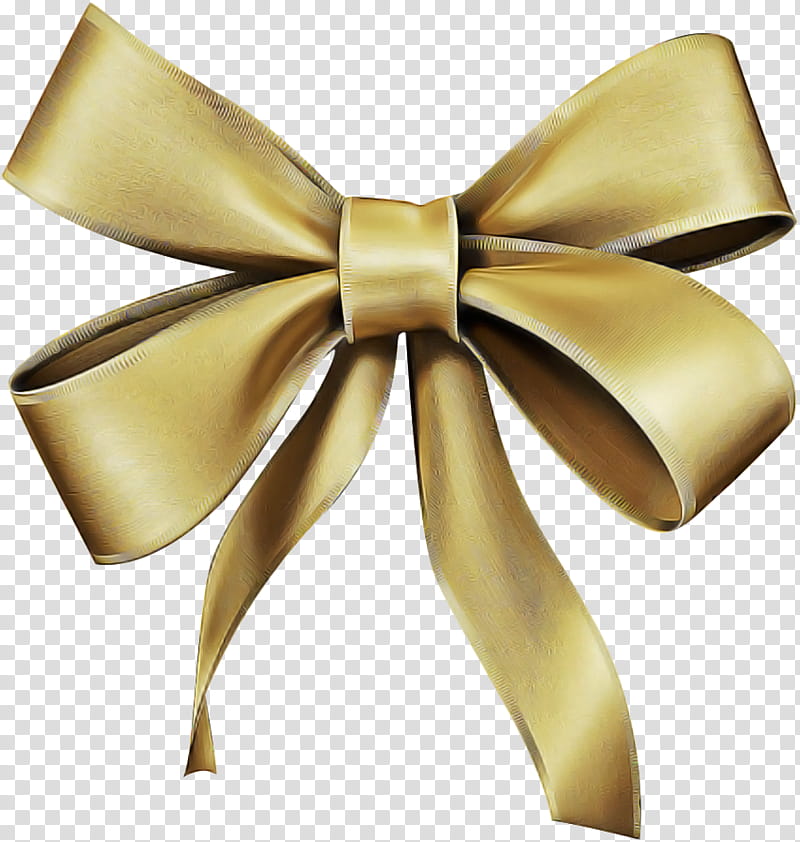 Bow tie, Ribbon, Yellow, Gold, Satin, Silk, Beige, Metal transparent background PNG clipart