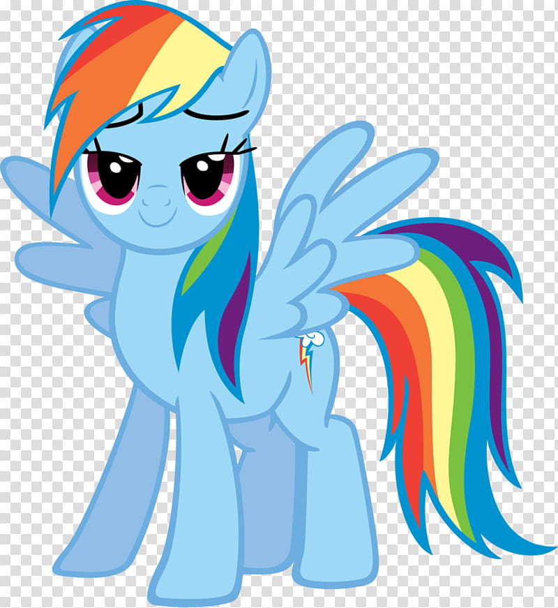 Rainbow Dash Surprise, drawing of a blue pony from My Little Pony transparent background PNG clipart