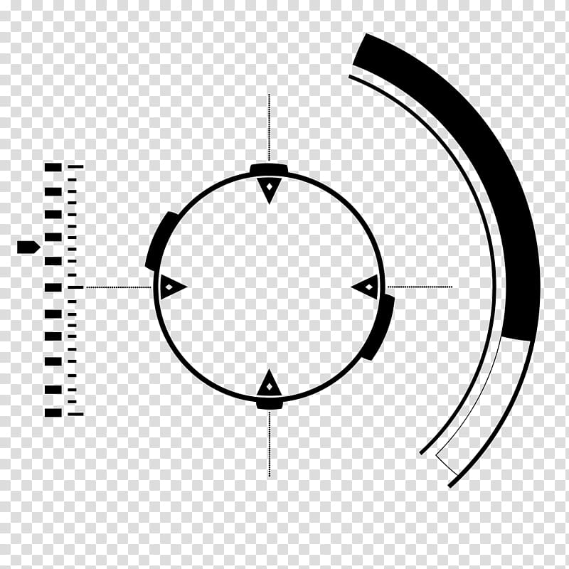 Ironman HUD Shapes for PSP, black scope illustration transparent background PNG clipart