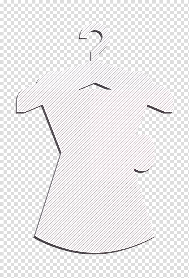 Dress icon Hotel Services icon, White, Tshirt, Sleeve, Clothes Hanger, Top, Logo transparent background PNG clipart