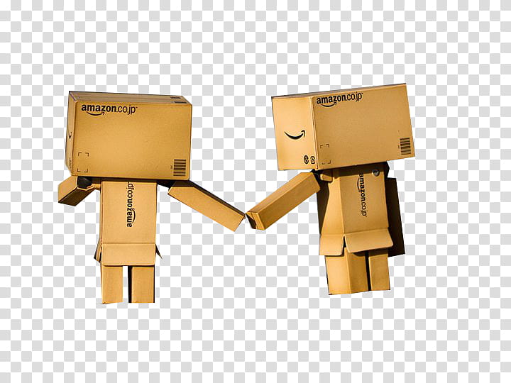 Danbo, two brown toy boxes transparent background PNG clipart
