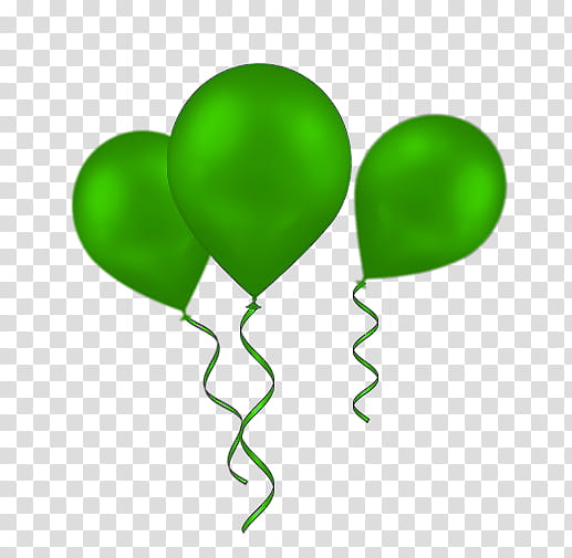 Birthday Party, Balloon, Birthday
, Fourleaf Clover, Green, Plant, Party Supply, Heart transparent background PNG clipart