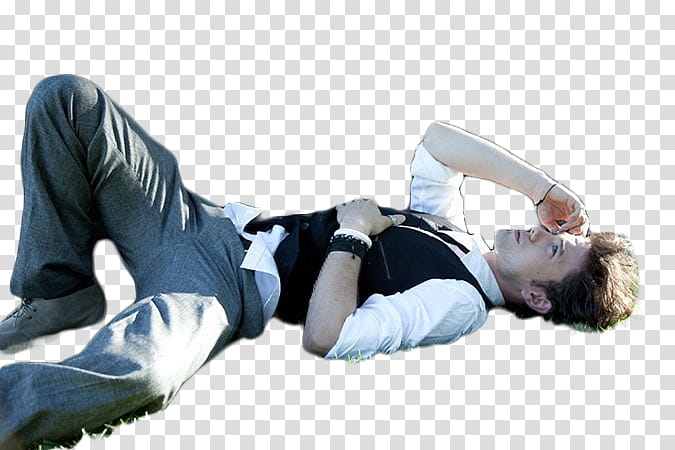 Jackson Rathbone, man lying while right hand on face transparent background PNG clipart