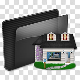 Aqueous, Folder Home icon transparent background PNG clipart