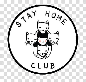 Doodles and Drawing , Stay Home Club logo transparent background PNG clipart