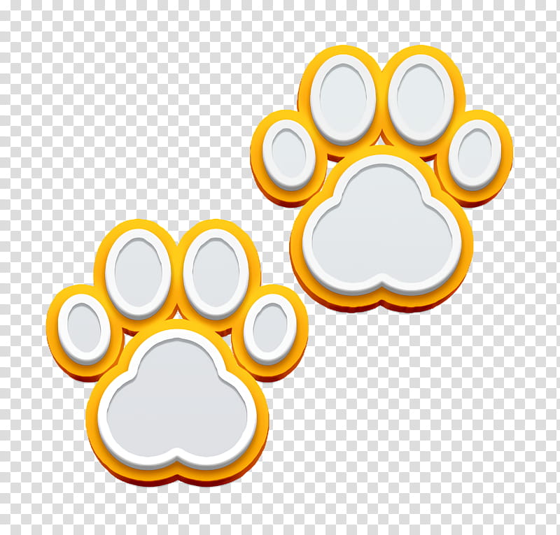 Pet Shop Fill icon Animal Prints icon animals icon, Dog Icon, Yellow, Paw transparent background PNG clipart