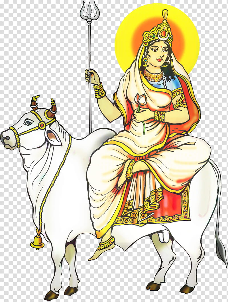 Durga Puja, Shailaputri, Navaratri, Navadurga, Devi, Goddess, Brahmacharini, Mantra transparent background PNG clipart