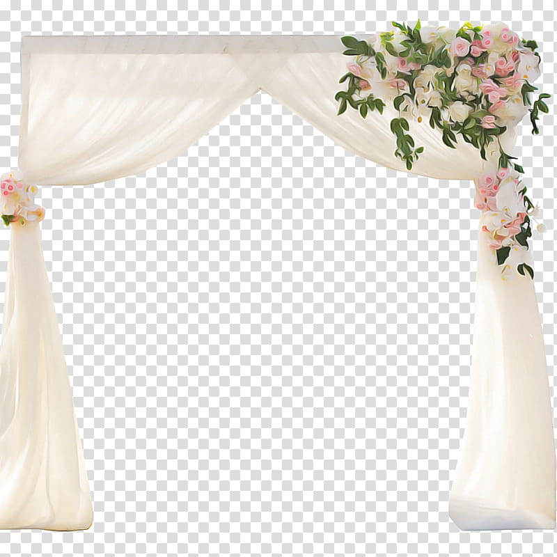Beige Background Frame, Curtain, Pink, Textile, Arch, Interior Design, Frame, Flower transparent background PNG clipart