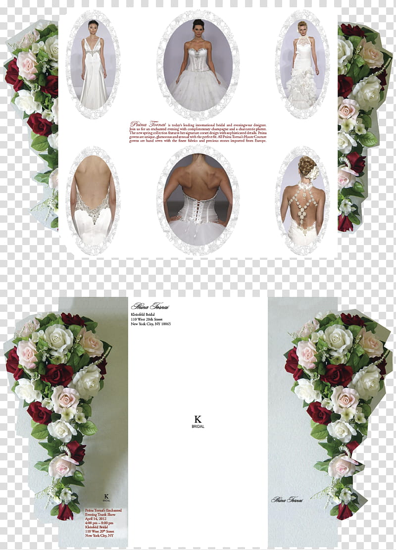 Pnina Tornai Bridal Mailer Die Cut transparent background PNG clipart