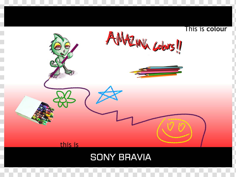 Sony Bravia Poster, Pencils transparent background PNG clipart