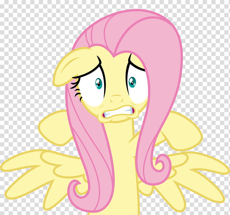 Mlp Fim fluttershy fear transparent background PNG clipart