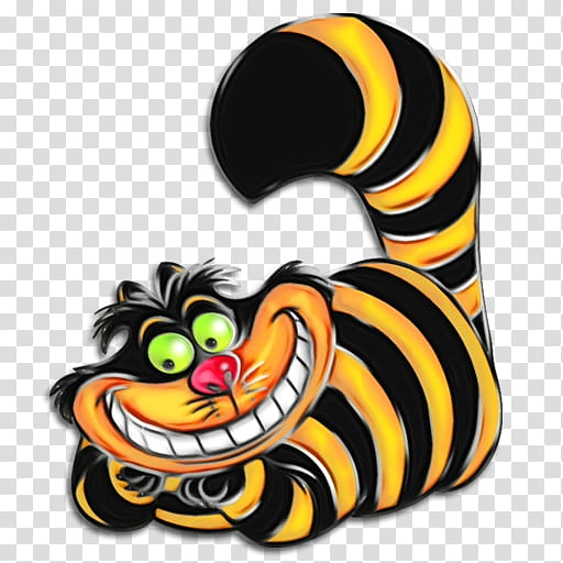 Cartoon Cat, Cheshire Cat, Insect, Arte, Decal, Membrane, Yellow, Cartoon transparent background PNG clipart