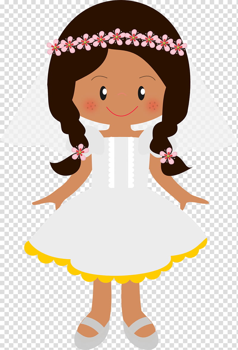 Girl, First Communion, Eucharist, Drawing, Baptism, Child, Oroigarri, Cartoon transparent background PNG clipart