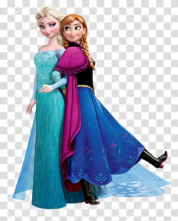 FROZEN, Elsa and Anna from Disney Frozen transparent background PNG clipart
