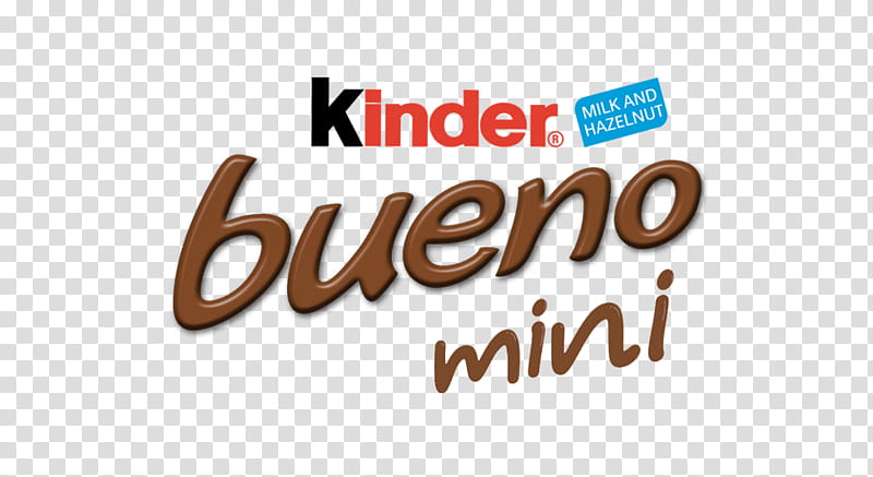 Chocolate, Kinder Bueno, Logo, Kinder Bueno Mini 108g, Kinder Cereali, Kinder Bueno Chocolate, Hazelnut, Text transparent background PNG clipart