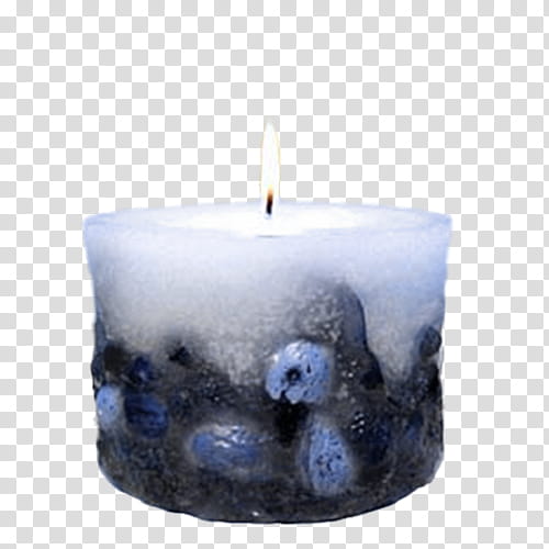 Velas Estilo Vintage, white and blue candle transparent background PNG clipart