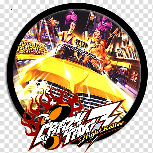 Sega Crazy Taxi  High Roller circle Pc Icon transparent background PNG clipart