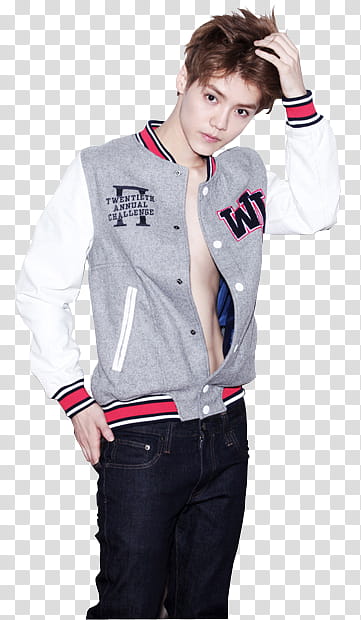 luhan render , man in gray jacket transparent background PNG clipart