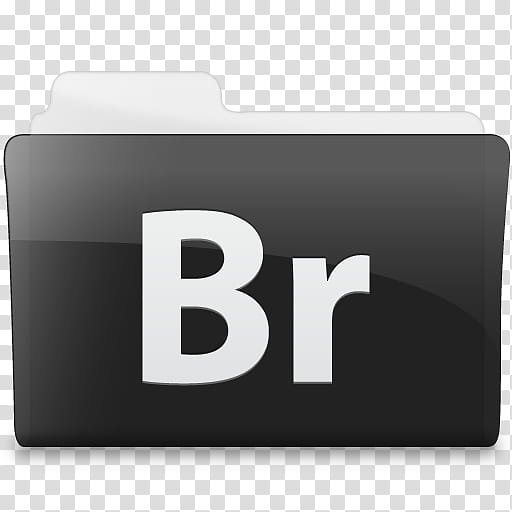 Black n White, Adobe Bridge folder icon transparent background PNG clipart