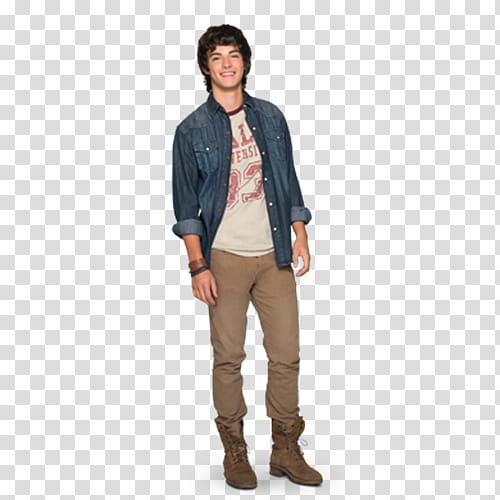 Violetta , man in white top and brown jeans transparent background PNG clipart