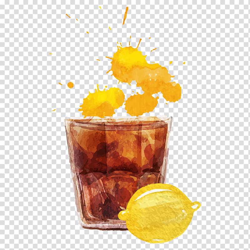 Lemon, Rum And Coke, Cocktail, Cola, Orange Drink, Cocktail Garnish, Punch, Mai Tai transparent background PNG clipart