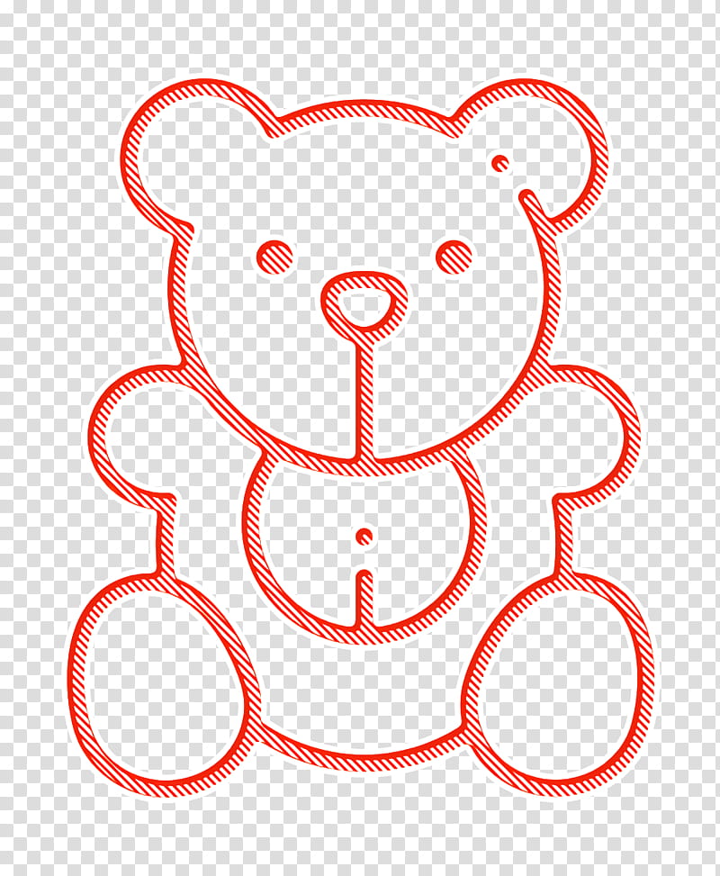 Bear icon Christmas Toys icon Teddy bear icon, Pink, Head, Line, Line Art, Circle transparent background PNG clipart