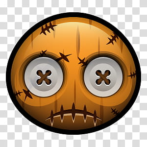 Halloween Avatars, round brown button transparent background PNG clipart