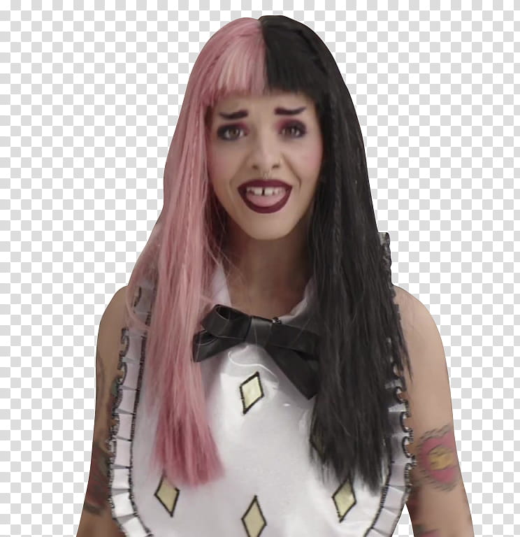 Melanie Martinez, woman wearing black bowtie transparent background PNG clipart