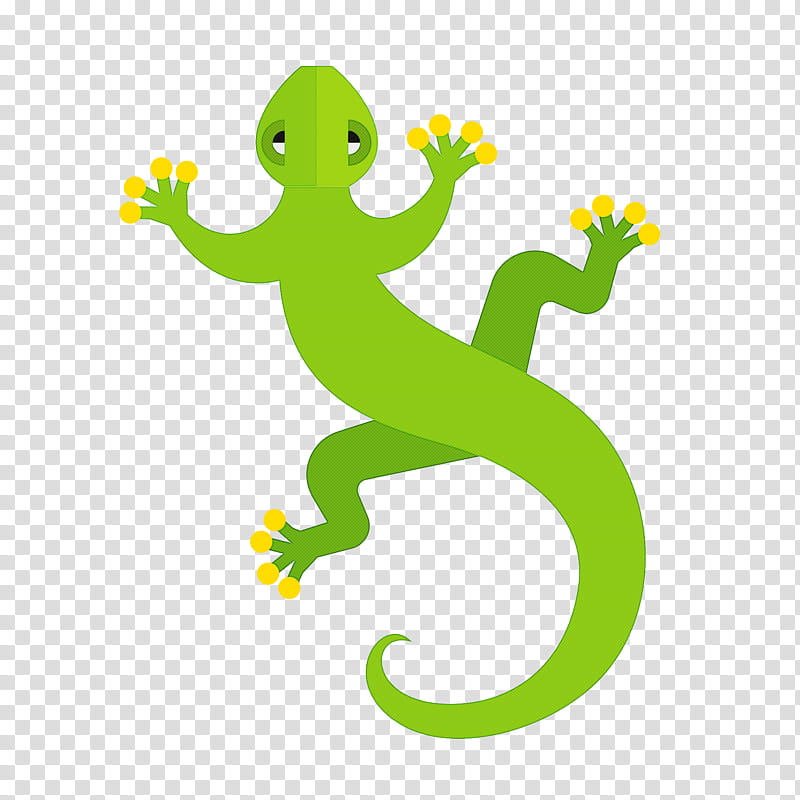gecko green lizard cartoon reptile, Animal Figure, Sticker, Scaled Reptile transparent background PNG clipart