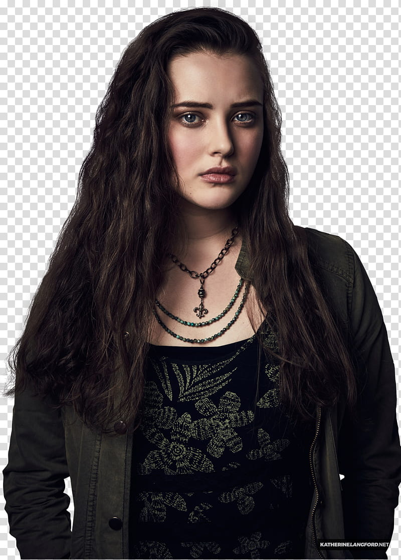 Katherine Langford, woman wearing black cardigan transparent background PNG clipart