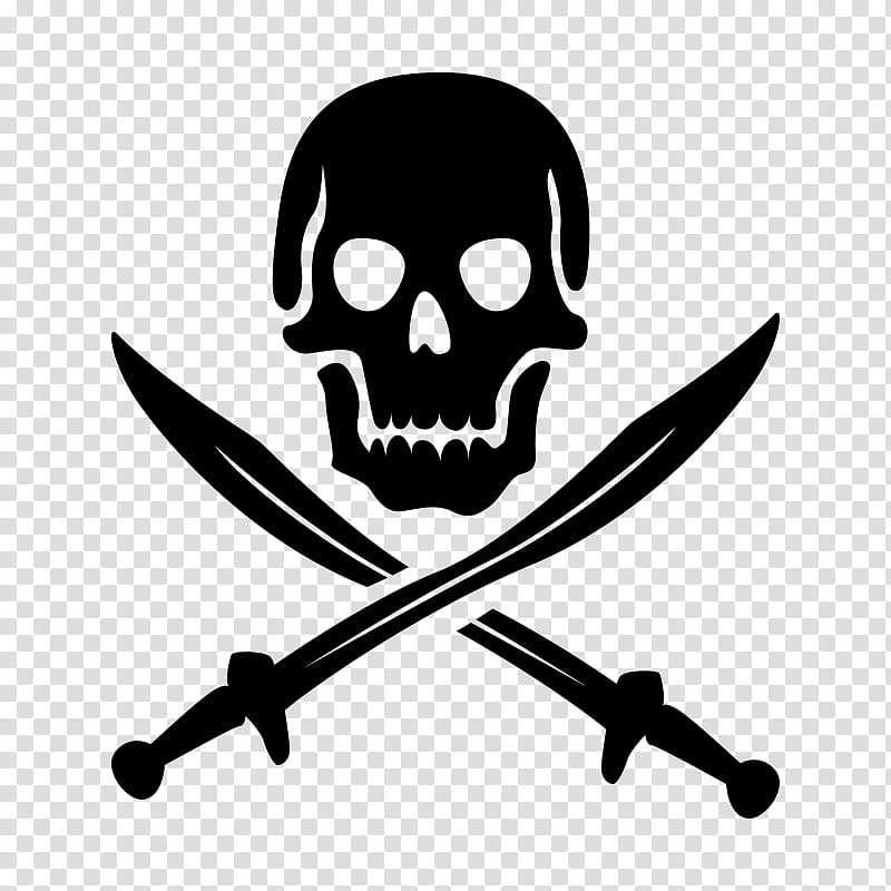 Skull And Crossbones, Jolly Roger, Piracy, cdr, Logo, Symbol, Automotive Decal, Stencil transparent background PNG clipart