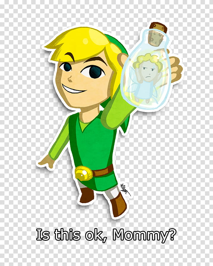 Is this ok Mommy?, Link of Zelda illustration transparent background PNG clipart