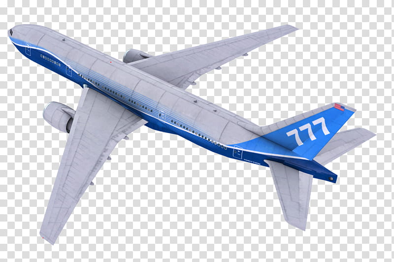 Airliners , grey and blue Boeing  jetliner transparent background PNG clipart