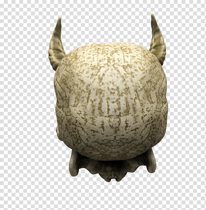 Demon Skull , gray stone sculpture with horns illustration transparent background PNG clipart