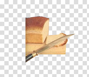 vintage food , bread knife on chopping board with bread transparent background PNG clipart