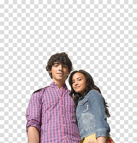 Jemi, Demi Lovato and Jonas taking groupie transparent background PNG clipart