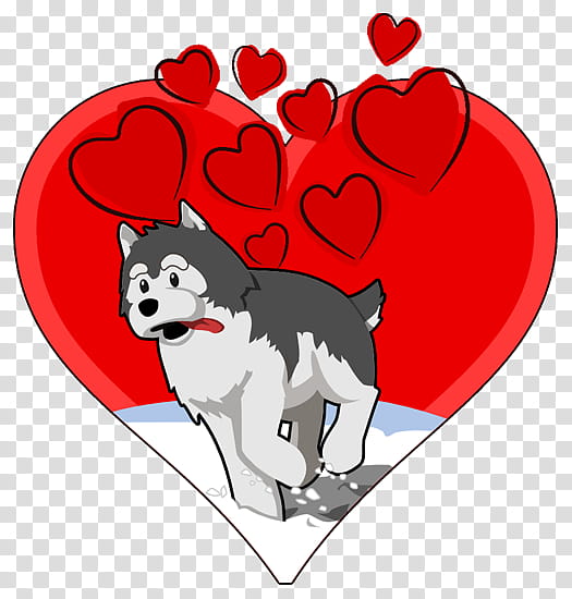 Art Heart, Siberian Husky, Alaskan Husky, Puppy, Greenland Dog, Alaskan Malamute, Cartoon, Akita transparent background PNG clipart
