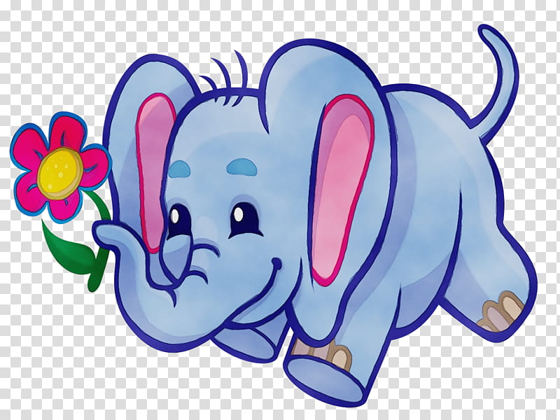 Indian elephant, Watercolor, Paint, Wet Ink, Elephants And Mammoths, Cartoon, Purple, Animal Figure transparent background PNG clipart
