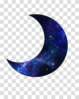 blue crescent moon clipart