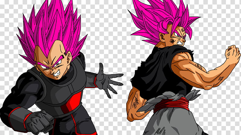 SSRE Goku and Vegeta Black trace transparent background PNG clipart