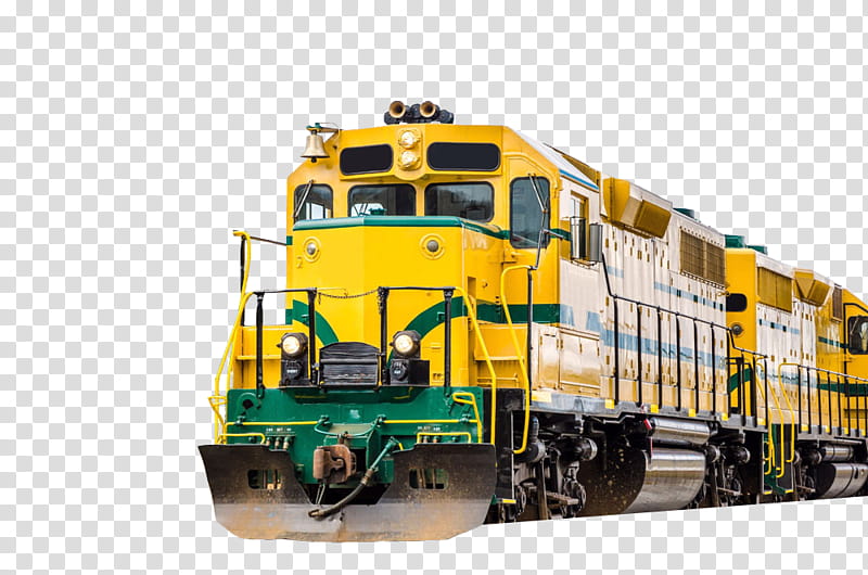 Transportation, yellow train transparent background PNG clipart
