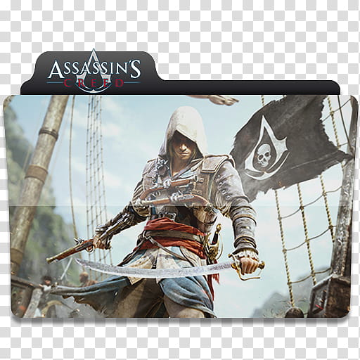 Assassin Creed Complete Collection Folder Icon, AC IV BLACK FLAG transparent background PNG clipart