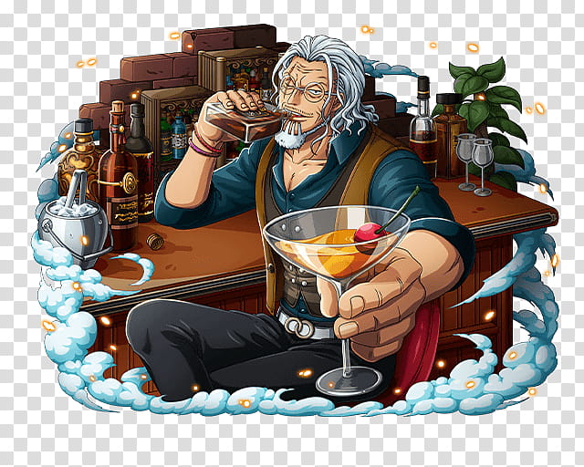 Silvers Rayleigh The Dark King, white haired male anime character  transparent background PNG clipart