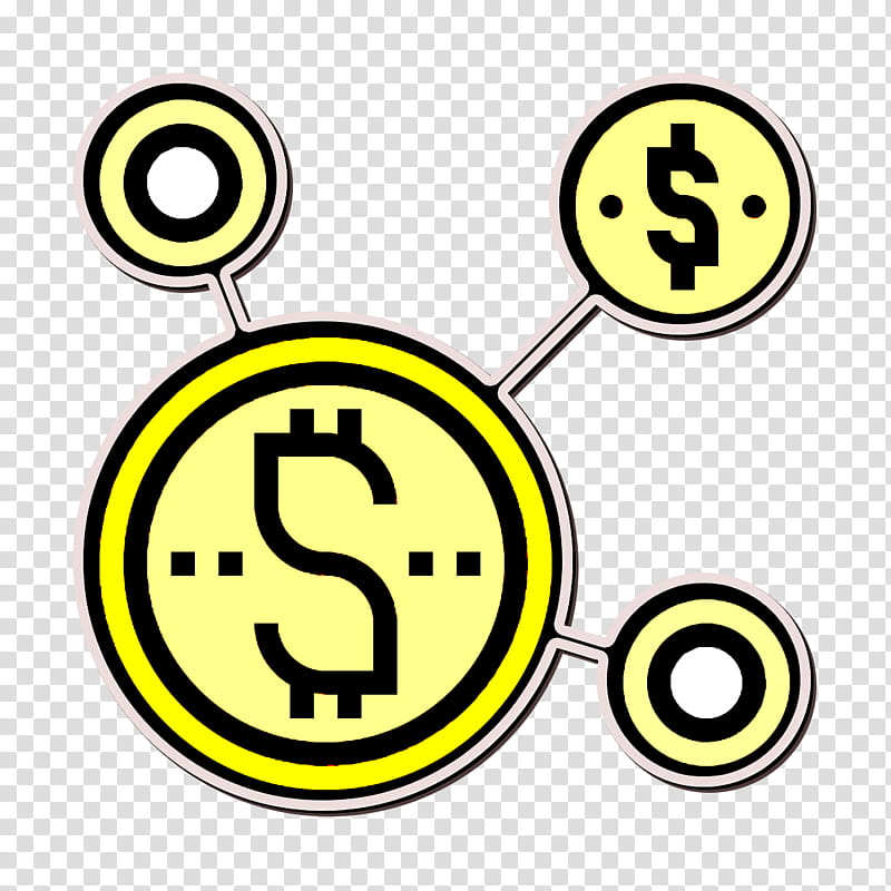 Saving and Investment icon Business and finance icon Money icon, Yellow, Emoticon, Smiley, Sign, Line, Symbol, Circle transparent background PNG clipart