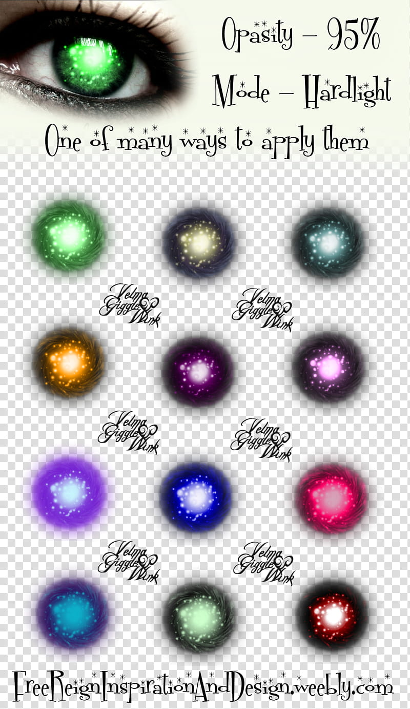 Iris Set , assorted-color contact lens lot transparent background PNG clipart