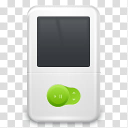 Aire s, white and green MP player transparent background PNG clipart