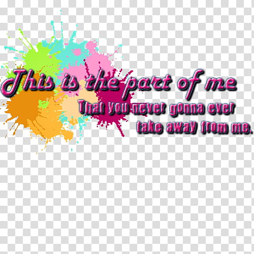 Part Of Me Katy Perry Texto transparent background PNG clipart