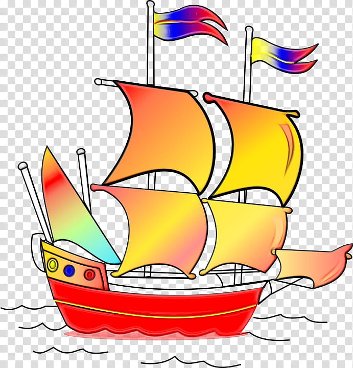 Transparency Ship Boat Sail Drawing, Watercolor, Paint, Wet Ink, Sailing Ship, Vehicle, Sailboat, Watercraft transparent background PNG clipart